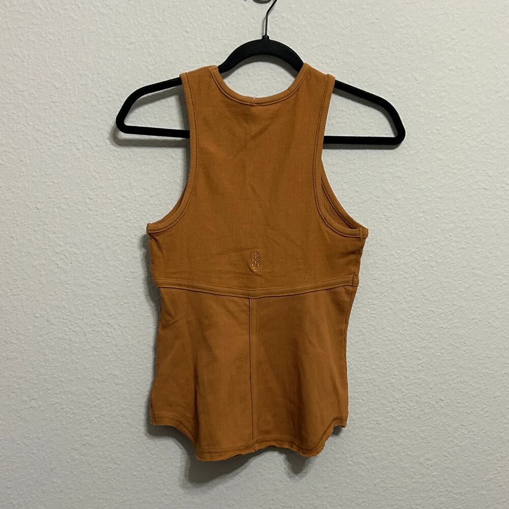 NEW Free People Headstart Sand Purple Corset Sleeveless Tank Top Md Athleisure - Picture 6 of 8